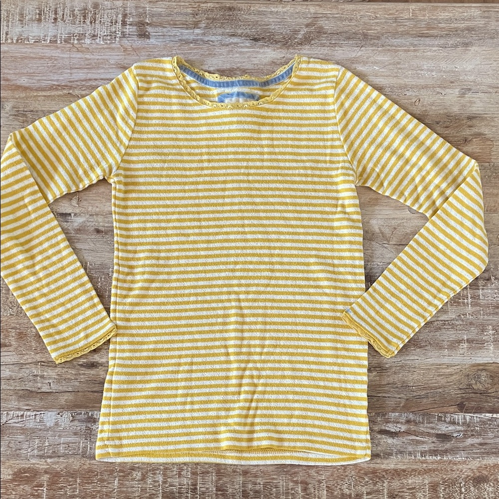 Mini Boden striped long sleeve shirt